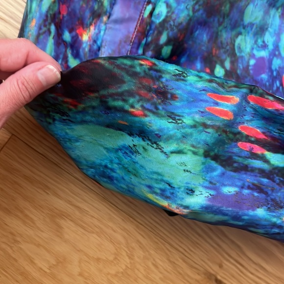 Go! Sac Backpack Book Bag Nylon Multicolor Boho Waterfall Print - Picture 6 of 11